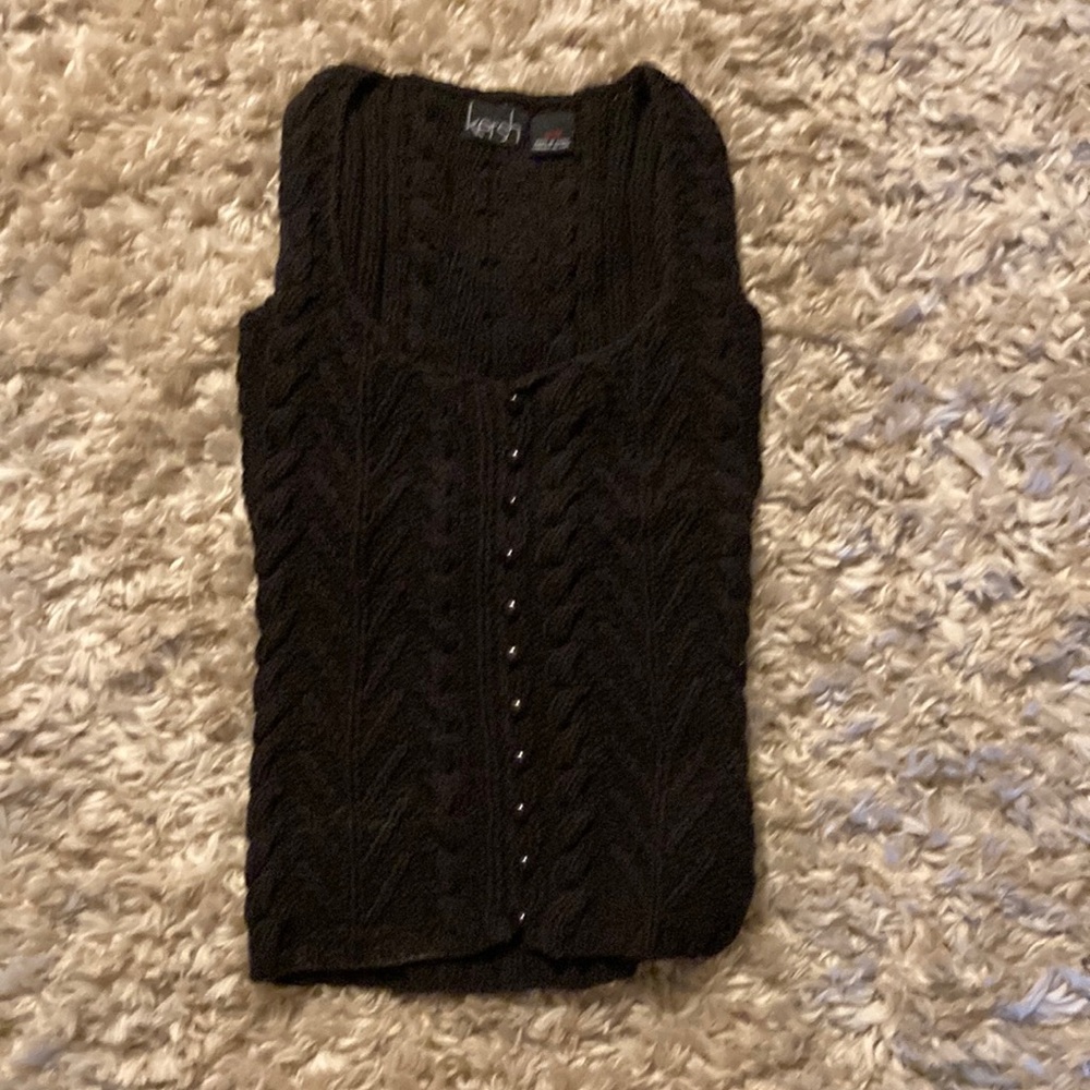 Black tank style sweater top Sz XS